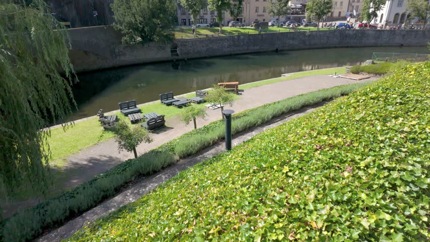Esch-sur-Sure, Wiltz, Grand-Duche de Luxembourg, August 10, 2025, Explore breathtaking aerial views of iconic castles and stunning landscapes in beautiful Luxembourg
