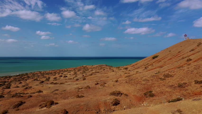 Desert and sea in the north of Colombia