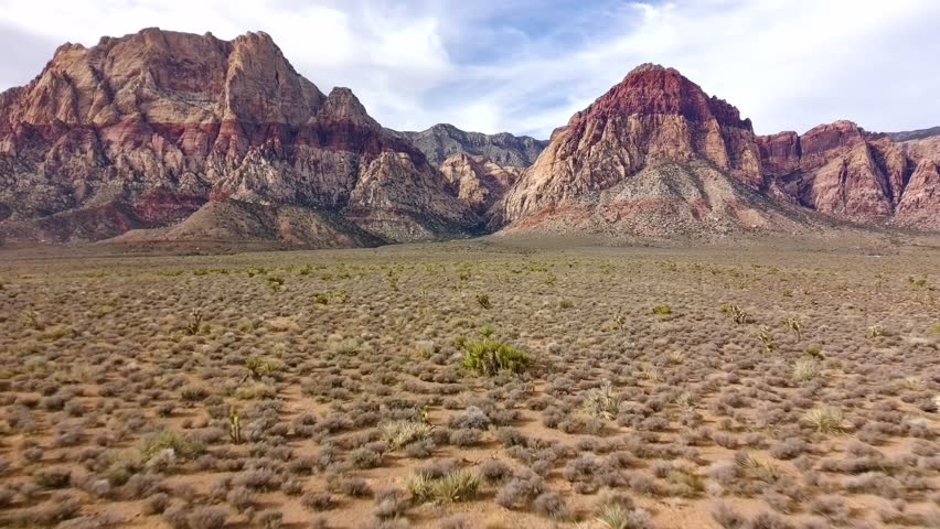 Las Vegas Nevada Desert Canyon Landscape Aerial View From Drone