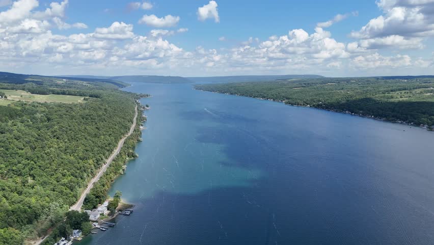 Aerial view of Keuka Lake, New York