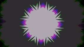 Abstract radial digital glitch background with a centered burst shape formed by signal distortion. Symmetrical glitch pattern without people or recognizable objects. - Powered by Shutterstock - Get 15% off with code: PIKWIZARD15