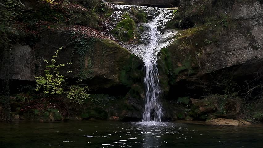 Natural beauty, a waterfall cascading down the cliffs