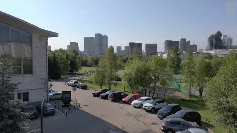 Oblique Drone View over Mgimo Campus Buildings