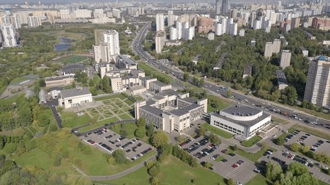 Wide Rotating Drone Shot above Mgimo Area