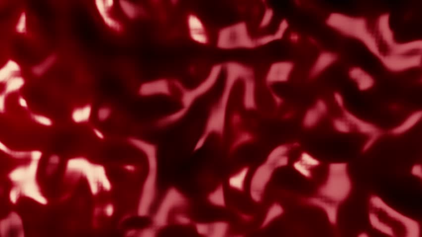 Abstract Dark Red Liquid Surface Rippling with Glossy Reflections