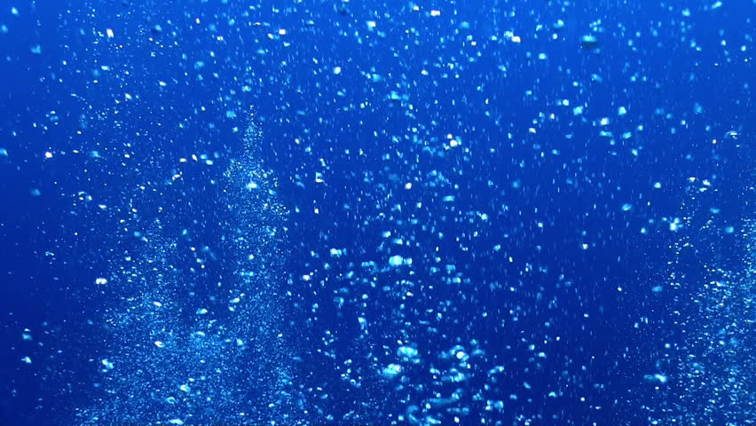 Air Bubbles in the Blue Water, backdrop
