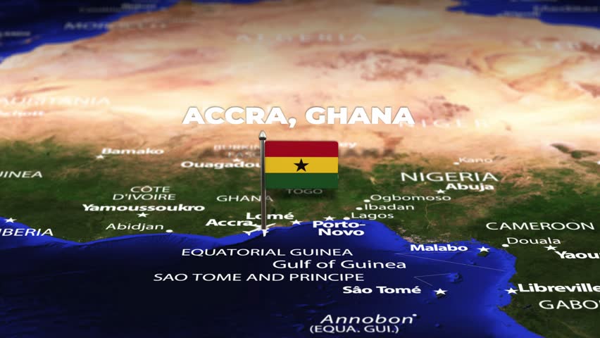 Flight From Accra GHANA to Jerusalem Israel with flag pins