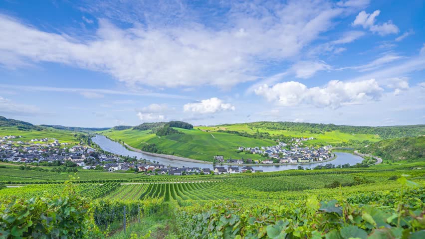 Aerial view of a small town beside river