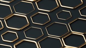 Metallic hexagon structure pattern background, 3d rendering. Motion graphic. - Powered by Shutterstock - Get 15% off with code: PIKWIZARD15