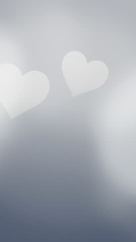 Cool Grayblue Heart Bokeh Drifting Over Soft Gradient, Serene Animation For Tech Anniversary Promos And Modern Social Content