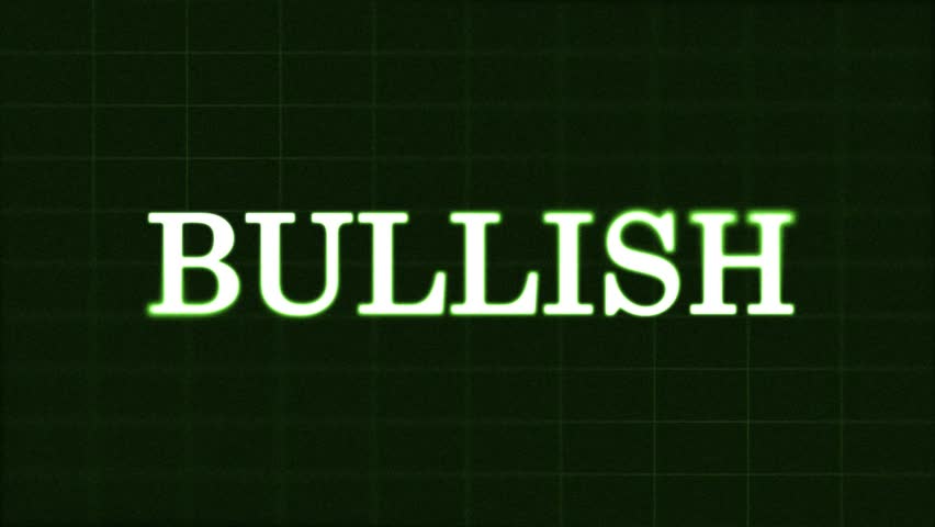 Concept Word Bullish Horror Grungy Effect Typography Text Animation 4k video Motion Graphic and Seamless Loop