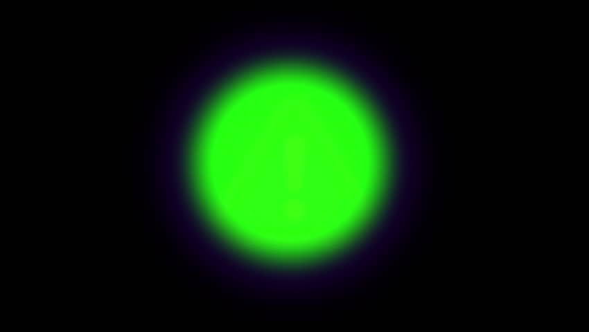 A soft-edged green circular glow fading out against a solid black background, designed as a creative video outro, transition, or focal point graphic for digital content
