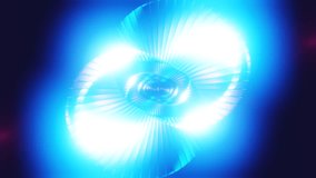 Neon spiral tunnel with rotating geometric rings and vibrant cyberpunk lights - Powered by Shutterstock - Get 15% off with code: PIKWIZARD15