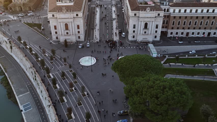 Piazza Pia in Rome, Italy.
The new square built in 2025 for the Jubilee, connecting Castel Sant