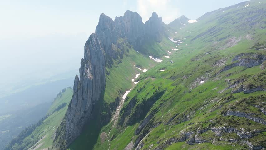 Switzerland mountains aerial drone footages