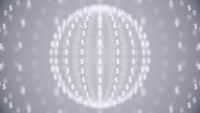 Digital Dollar Currency Sphere Animation – Futuristic White Financial Network Globe Loop - Powered by Shutterstock - Get 15% off with code: PIKWIZARD15