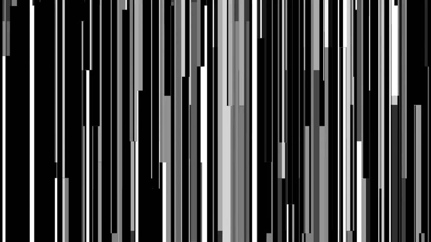 Distorted Test Patern background, transition effect for video editing, intro and logo reveals with sound Damage Film Noise on Analog TV Screen VHS