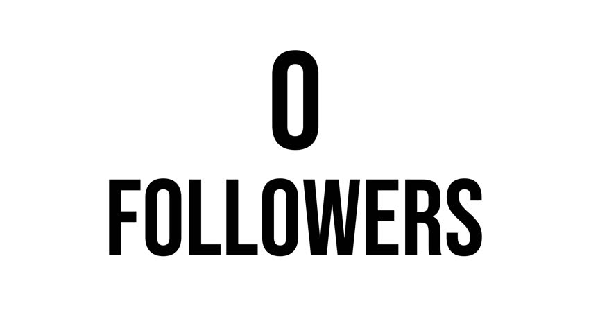 Animation counter number followers motion graphic suitable for social media from 0 to 6000 followers with black ink drops on a white background