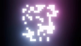 Retro 8-Bit Digital Pixel Square Glitch Animation 4K 60fps. 3D Illustration - Powered by Shutterstock - Get 15% off with code: PIKWIZARD15