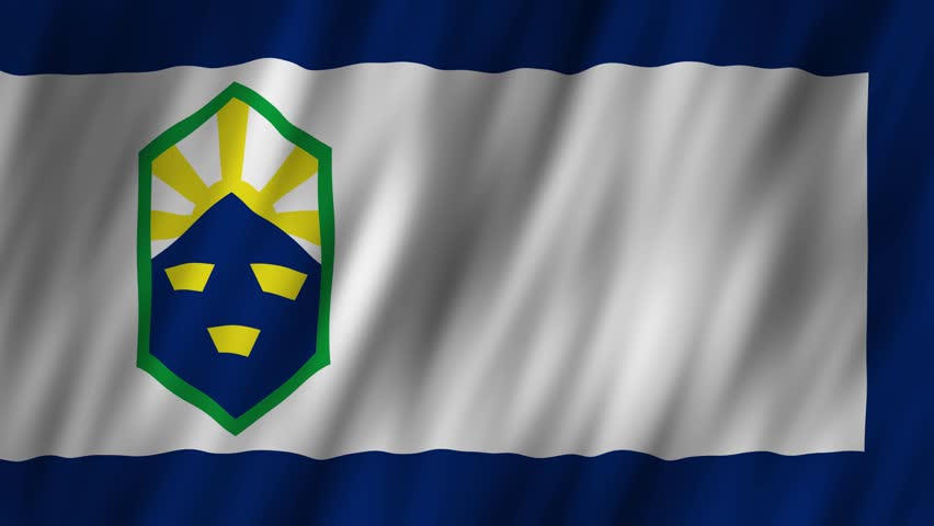 Patriotism shown through the Colorado flag of a local festival in the USA