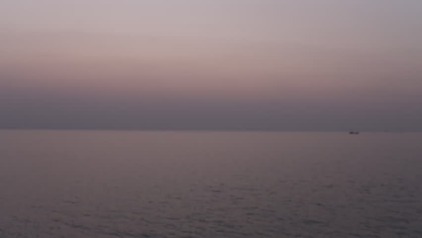 Natural scenery at sunset by the sea