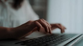Woman Typing on Laptop While Virtual Graphics of Artificial Intelligence and Data Flow Illustrate the Growing Importance of Technology in Modern Communication Gluon. - Powered by Shutterstock - Get 15% off with code: PIKWIZARD15