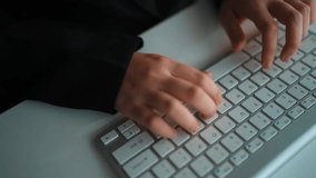 Hands Typing on Keyboard with Digital Interfaces Displaying Loading Progress Bars in a Modern Workspace Setting Gluon. - Powered by Shutterstock - Get 15% off with code: PIKWIZARD15