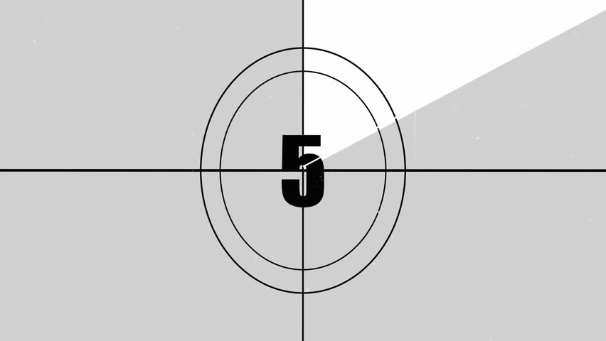Vhs 5 Second Countdown  Animation  In White Background 4k Video 60 Fps