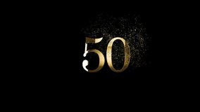 Golden number 50 with gold particles, alpha channel, golden numerology, golden number fifty, gold numbers and numerology - Powered by Shutterstock - Get 15% off with code: PIKWIZARD15