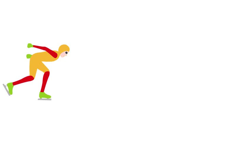 This is a video clip of a speed skating pursuit competition.