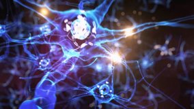 A high-tech 4K medical visualization showing neuron cells networking and firing signals, illustrating the concept of neuroplasticity within the brain. - Powered by Shutterstock - Get 15% off with code: PIKWIZARD15