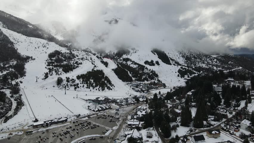 Aerial view of Cerro Catedra in Bariloche, Argentina