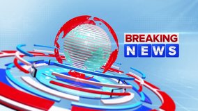 Dynamic Global Breaking News Broadcast Background| Blue And Red Breaking News Background | News Background Seamless Loop - Powered by Shutterstock - Get 15% off with code: PIKWIZARD15