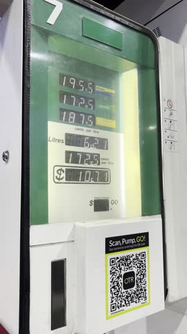Fuel Pump Display Showing Price Litres And Cost At OTR Gas Station. Melbourne. Australia. 25 Dec 2024. 