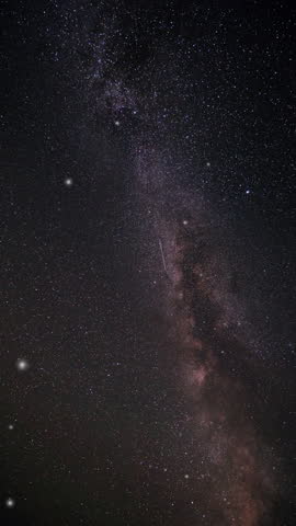 Starry night sky against the background of outer space. Night starry sky. Travelling along Milky Way to distant galaxies and constellations. Intergalactic travel.