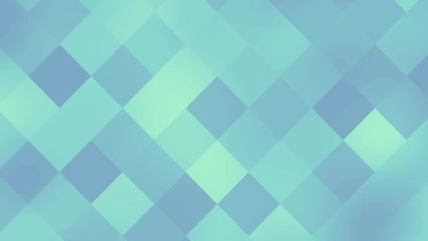 This video features a blue geometric pattern background composed of squares and rectangles in various shades of blue, creating a modern and futuristic visual effect. The abstract design features a mosaic of shapes in cyan, turquoise, and aqua hues, giving the video a dynamic and digital feel. The pattern is ideal for use in technology-related videos, animations, and digital graphics.