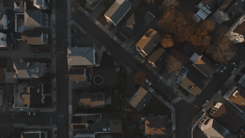 Aerial view of Providence, Rhode Island. Shot on an autumn day.