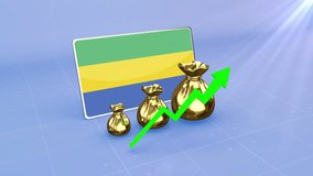 Gabon Reserves Growth with Rising Green Arrow | Economic Data Graph Financial Growth Analysis - Powered by Shutterstock - Get 15% off with code: PIKWIZARD15