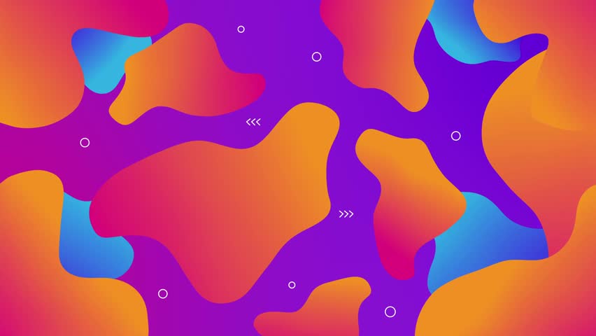 Abstract Colorful Liquid Gradient Background with Organic Flowing Shapes