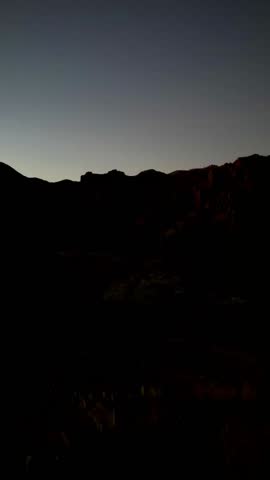 Sunset in the Chisos Mountains with Glowing Skies (Big Bend National Park, Texas, USA)