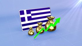 Greece Reserves Growth with Rising Green Arrow | Economic Data Graph Financial Growth Analysis - Powered by Shutterstock - Get 15% off with code: PIKWIZARD15