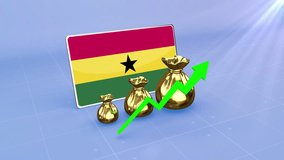 Ghana Reserves Growth with Rising Green Arrow | Economic Data Graph Financial Growth Analysis - Powered by Shutterstock - Get 15% off with code: PIKWIZARD15