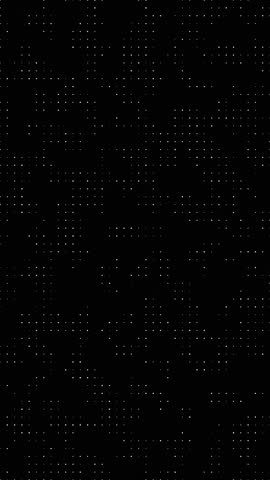 Seamless looping background of abstract white halftone dotted grid motion in a retro flat monochrome style, suitable for infographics, technology, or presentation concept