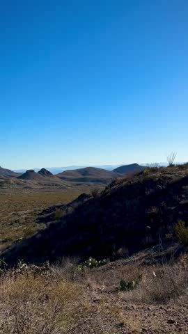Arid Western Landscape with Pointed Mountain (Big Bend National Park, Texas, USA)
