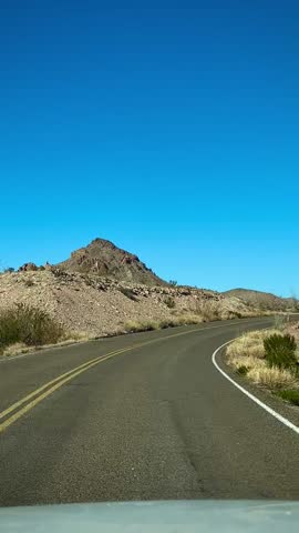 Road Trip With Colorful Western Landscapes (Big Bend National Park, Texas, USA)