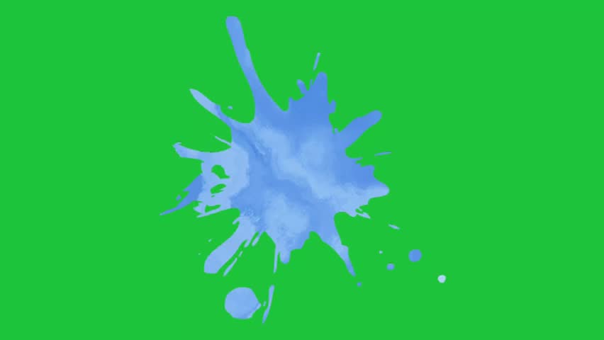 Animated blue water splash on green screen. Perfect for action, liquid transitions, or game effects. Easy chroma key