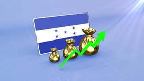 Honduras Reserves Growth with Rising Green Arrow | Economic Data Graph Financial Growth Analysis - Powered by Shutterstock - Get 15% off with code: PIKWIZARD15