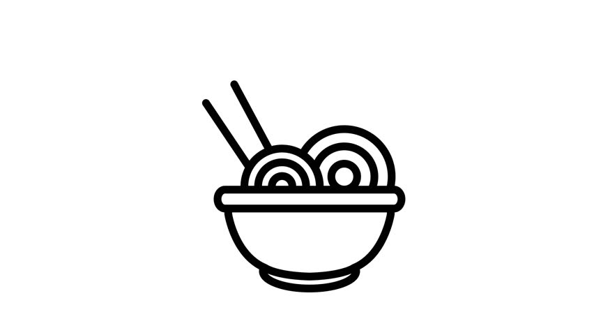 Animated Noodle Bowl ramen bowl