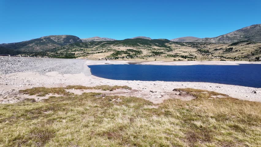 Summer landscape of Belmeken Dam, Rila mountain, Bulgaria