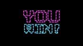You Win! Neon Text. A Seamless Loop Motion Graphic with Dotted Line Effect for Gaming and Victories - Powered by Shutterstock - Get 15% off with code: PIKWIZARD15